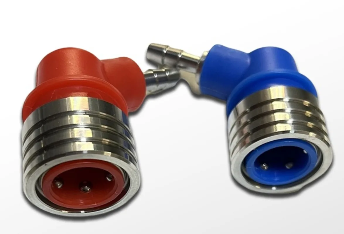 آلة غسيل الكلى باللونين الأحمر والأزرق موصل سريع جسر التنظيف موصل سريع موصل تجاوز 6419841