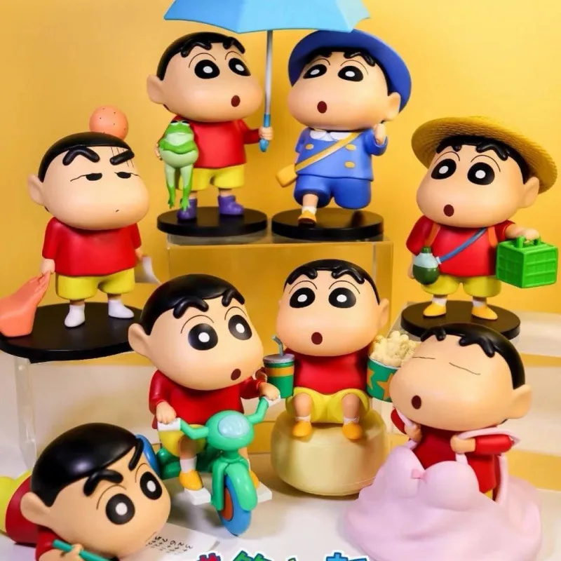 Hot Anime Crayon Shin Chan Blind Box Täglichen Leben Serie 3RD Generation Blind Box Puppe Spielzeug Serie Modell Handgemachte Ornament Junge geschenk