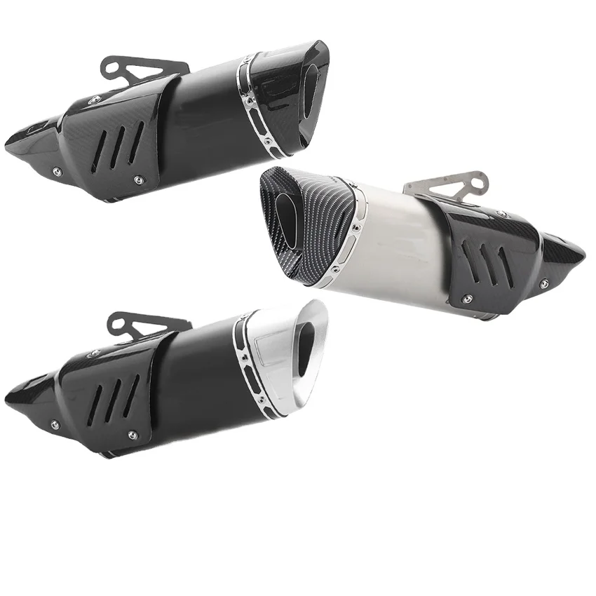 

STLF Motorcycle Exhaust System Universal Muffler Motorcycle Exhaust 51mm Motorcycle Scooter ATV Exhaust Muffler Pipe