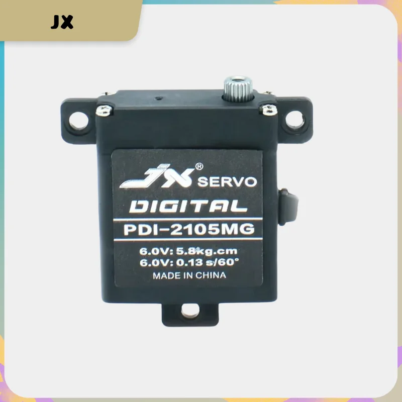 

JX Servo PDI-2105MG 21g Сервопривод 5,8 кг Вертолет с металлической шестерней и высоким крутящим моментом Цифровой сервопривод для RC FPV Drone и RC Car