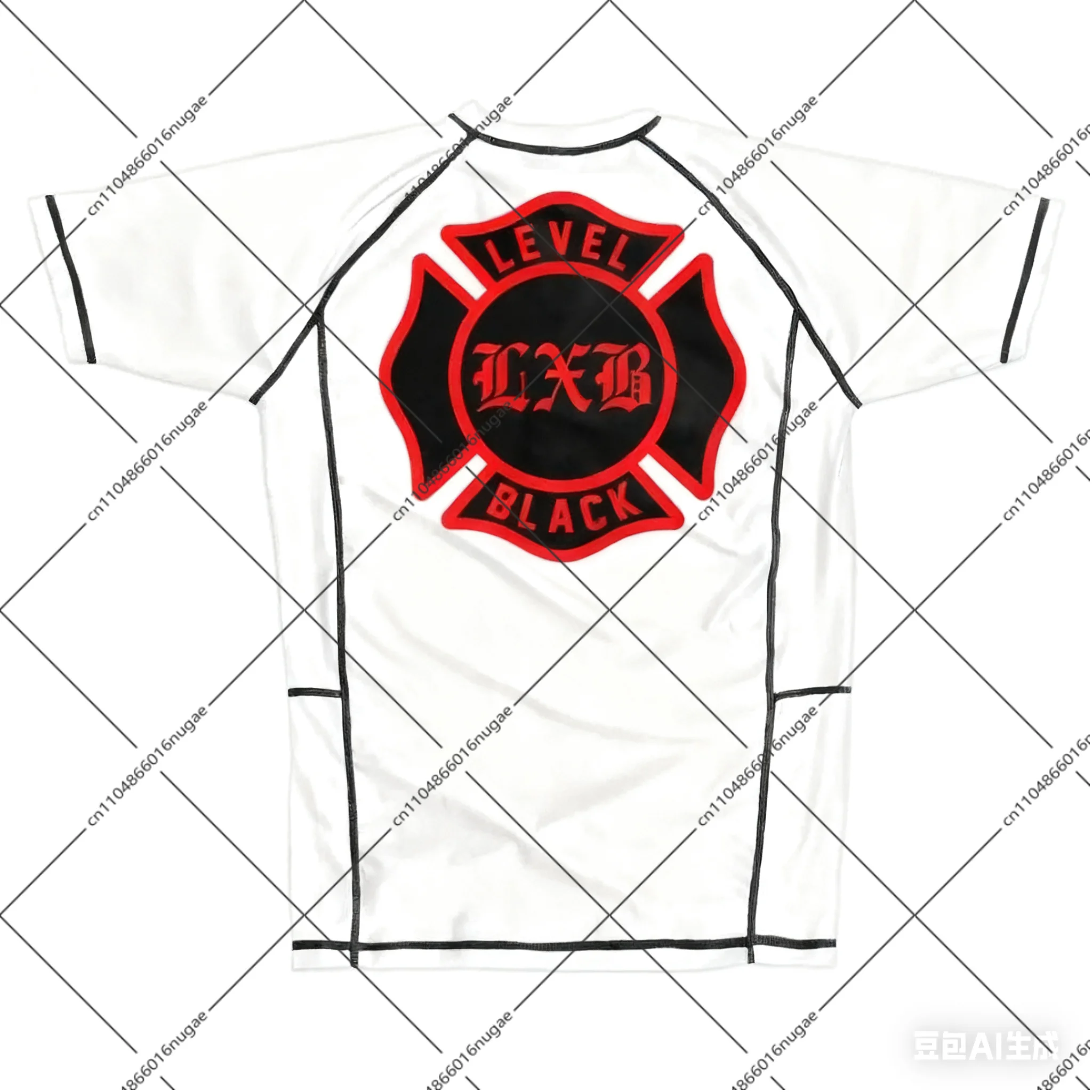 2526 تي شيرت أسود للحماية من الطفح الجلدي سريع الجفاف للصالة الرياضية تي شيرت Levelxblack Jersey تي شيرت RANKED V2 NIVEL NEGRO RAASH GUARD Moto Top #2