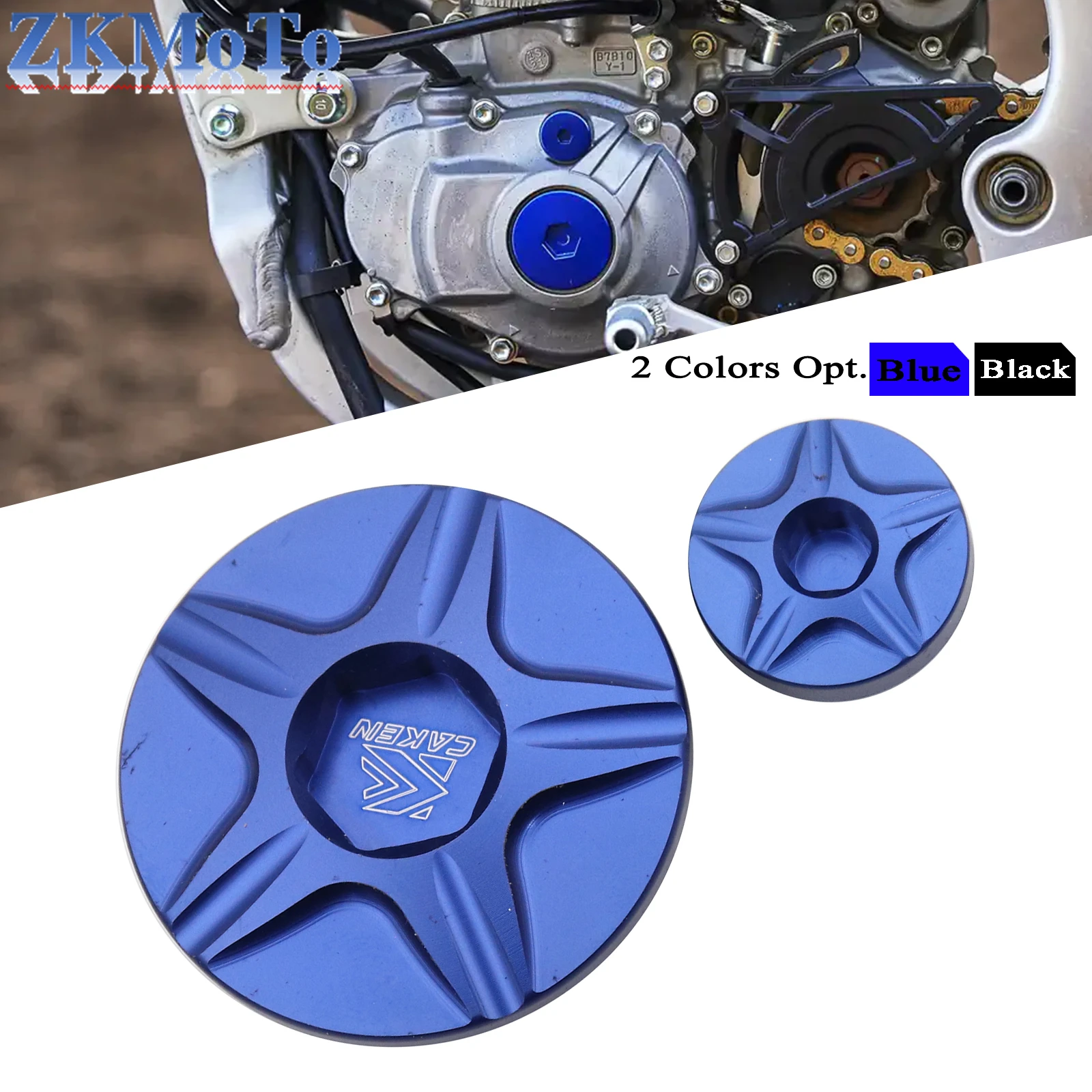 Motorcycle ATV CNC Engine Timing Cover Plug Cap For Yamaha YZ250F YZ450F YZ250FX YZ450FX WR250F WR450F YFZ450X YFZ450R 2010-2021