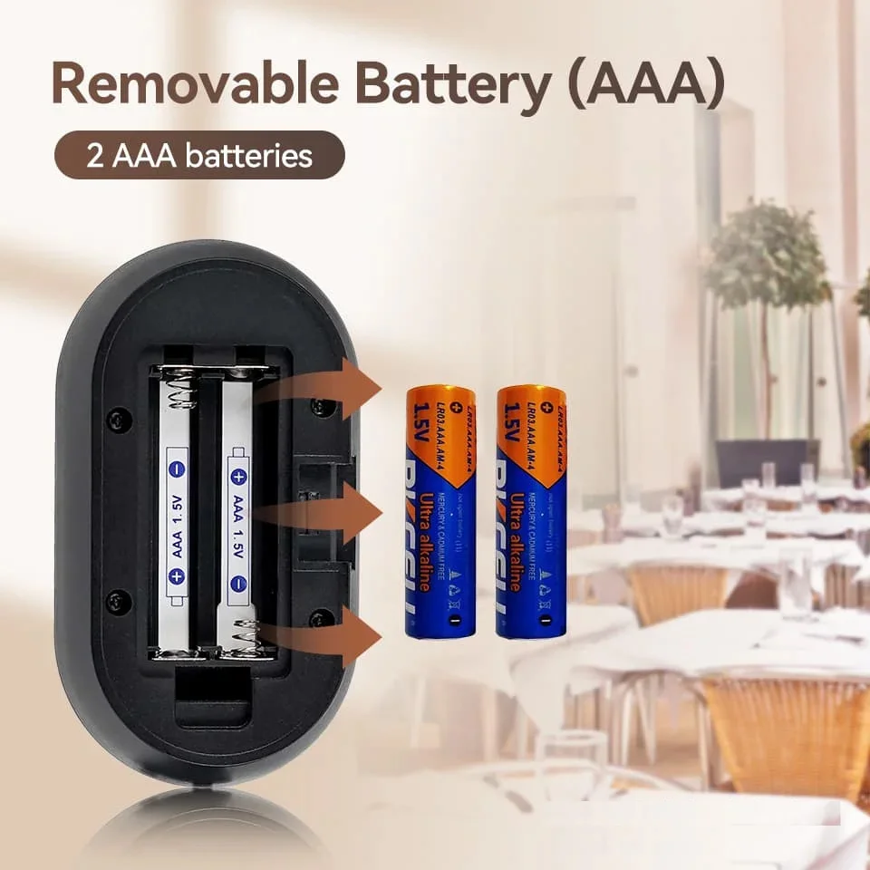 Imagem -05 - Retekess-wireless Restaurante Chamando Sistema Impermeável Assista Pager Botões de Chamada para Cafe Bar Atendimento ao Cliente Td112 Pcs Td036