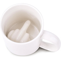 Middle Ceramic Mug Finger Cup Coffee Mug 3D Funny Women Men Water Tea Cup with Handle for Party April Fool's Day Christmas Gift