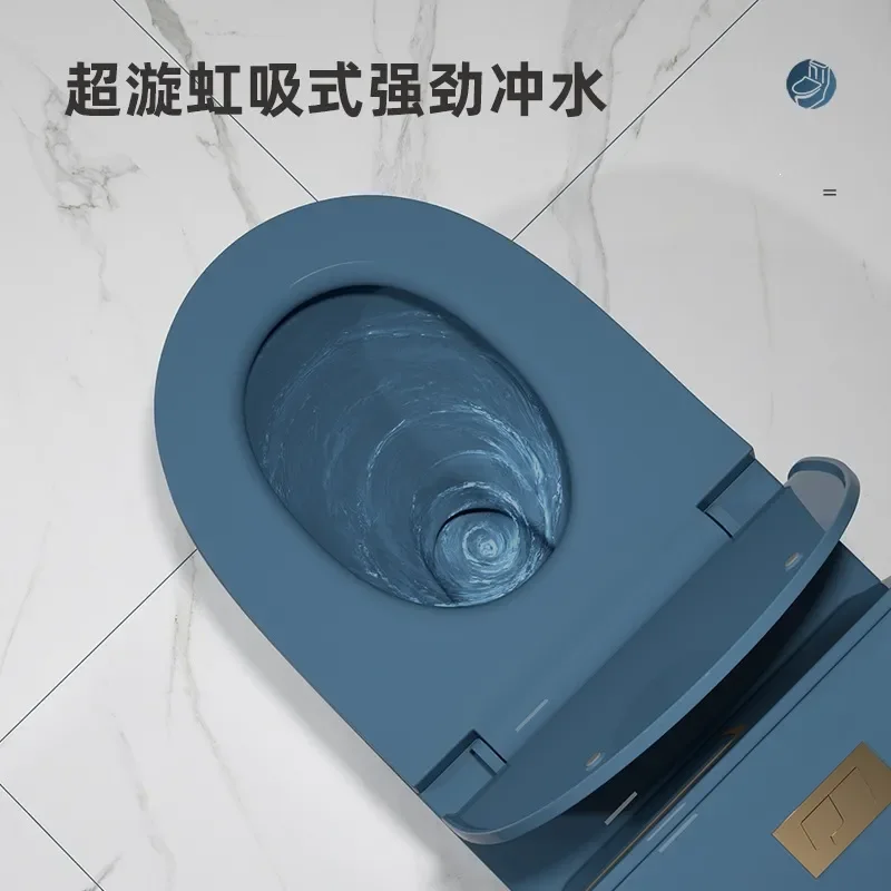 Wholesale Blue Simple Personalized Water Saving Siphon Toilet Household Bathroom Color Ceramics Chaozhou Guangdong