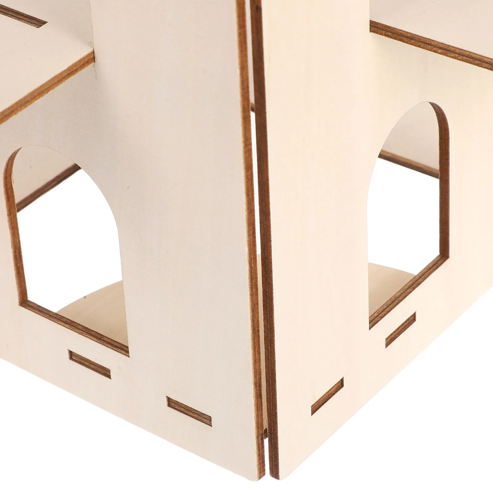 3-Tier Wooden Display Rack Detachable Multilayer Table Counter Display Stand for Earrings Necklaces Watches Cosmetics Retail