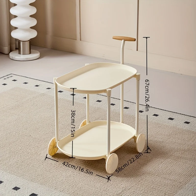 

Multifunctional Storage Trolley | Bathroom and Living Room Storage Rack, 2/3-tier Design, with Wheels and Handles