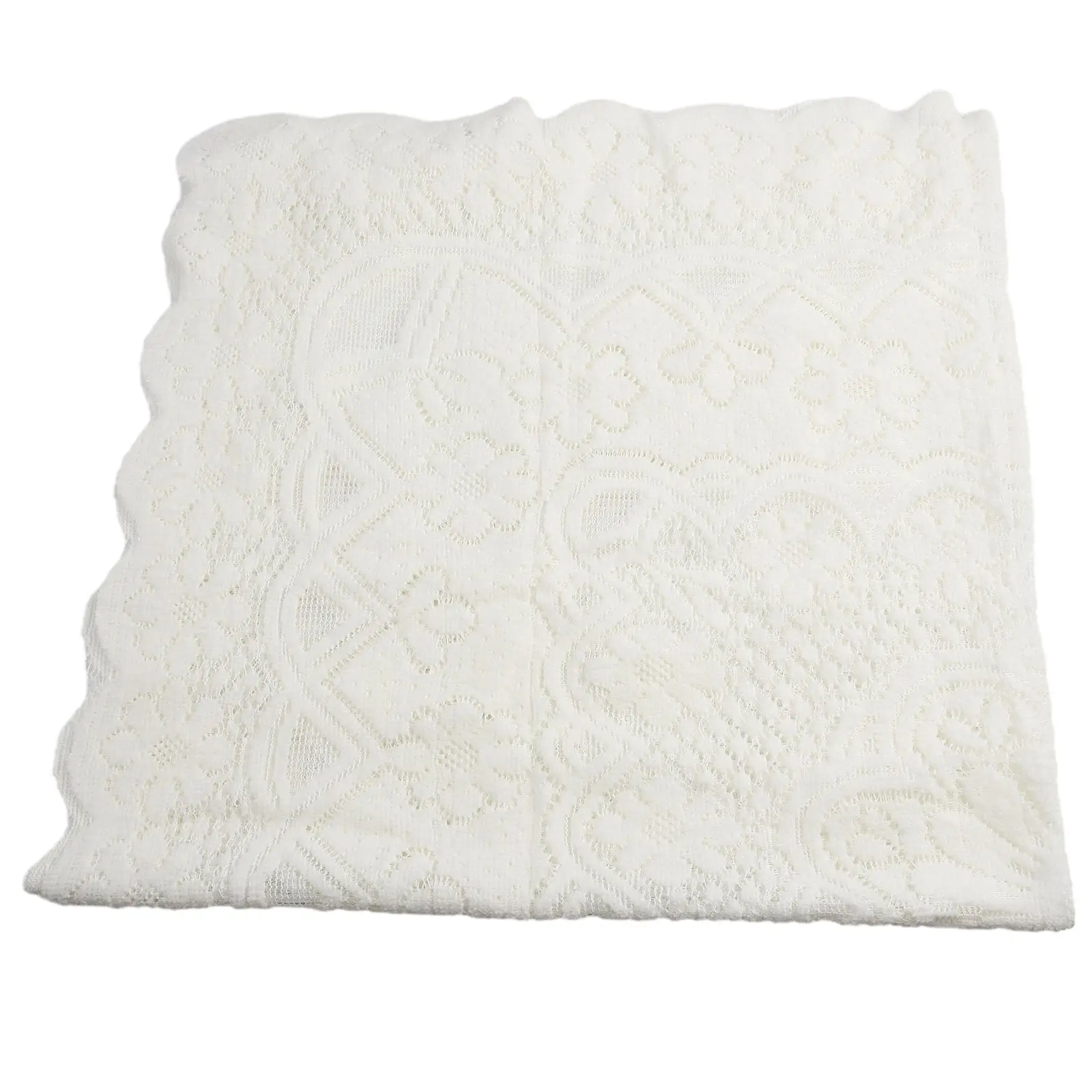Lace Table Cover with Floral Embroidery Dustproof Protection for Coffee Table and for tv Cabinet Use  Lace Table