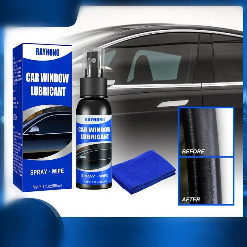 60ml Window Lubricant Rubber Door Rubber Strip Car Softening Maintenance Eliminates Noise Universal Car Products