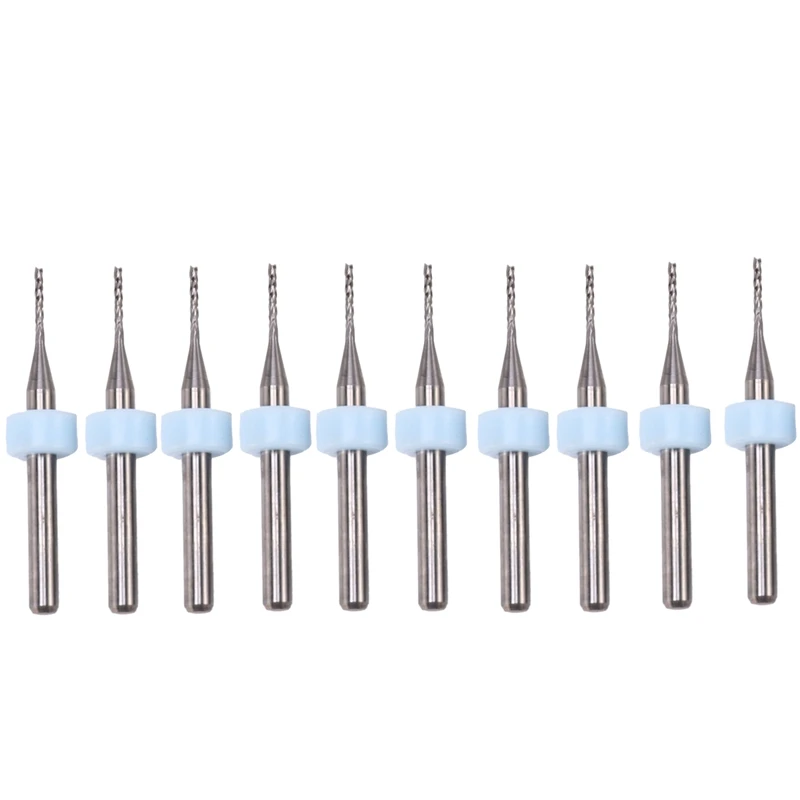 10Pcs Pcb Milling Cutter 1Mm Fish Tail Milling Cutter Corn Milling Cutter Tungsten Carbide Mini End Mill Engraving Cnc