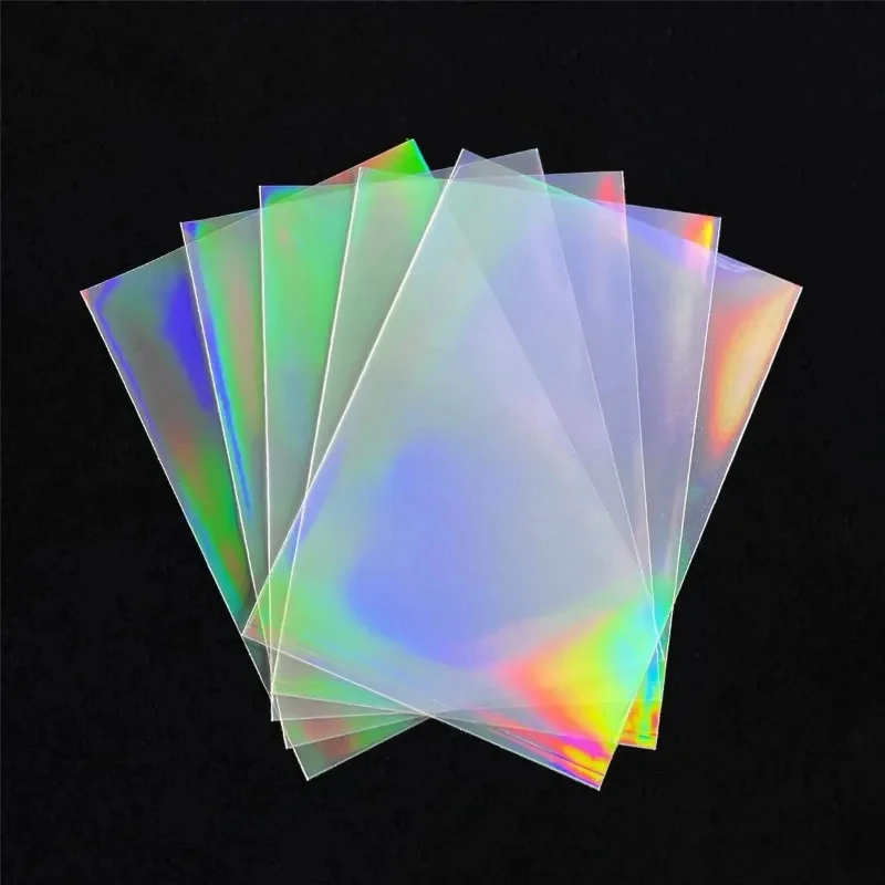 100-500Pcs Holo Card Sleeves Matte Heart Laser Kpop Holders For Postcards Films Game Cards Photocard Protector