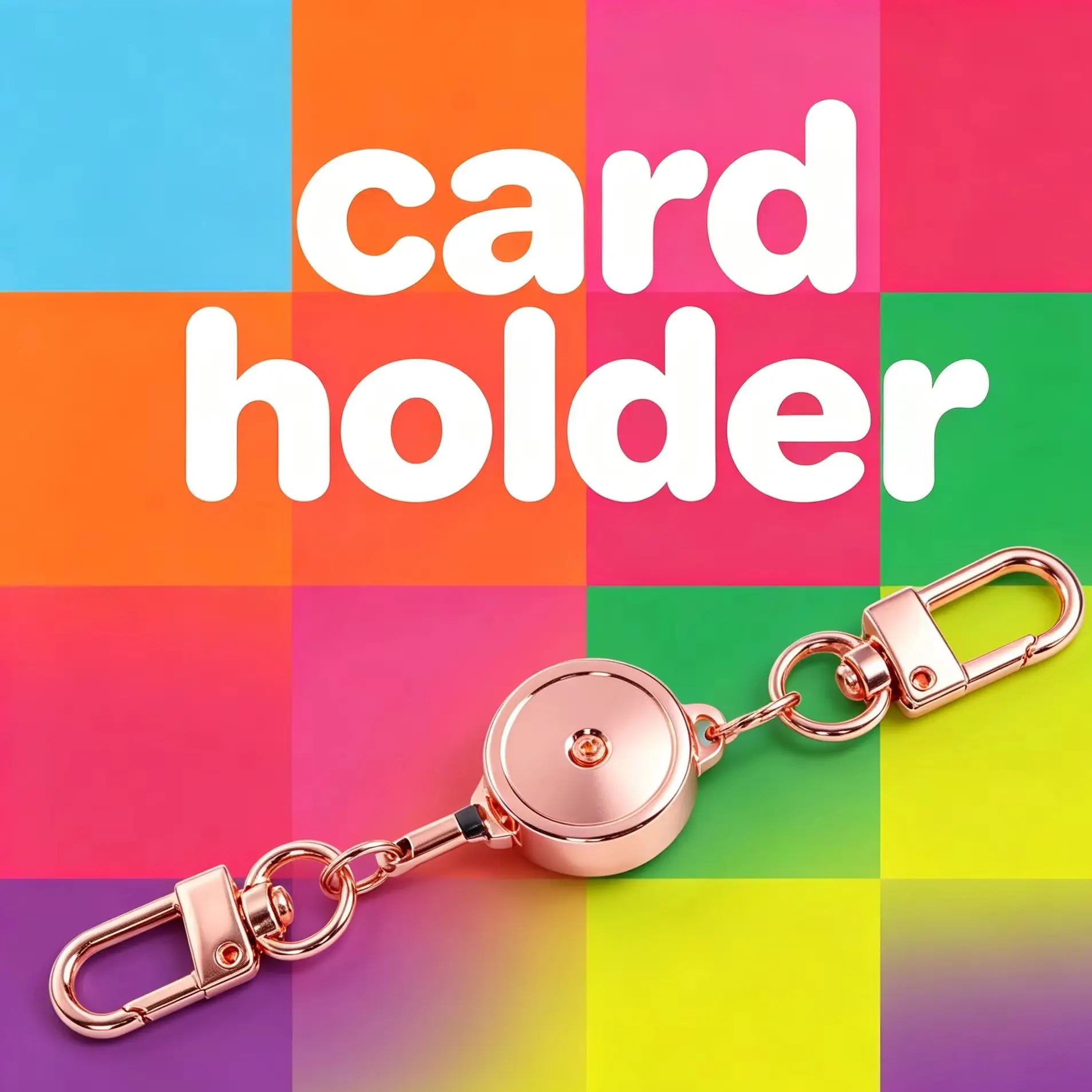 1pc Metal Retractable Keychain Anti-lost Elastic Rope Key Ring Sporty Retractable Key Holder for Nurse