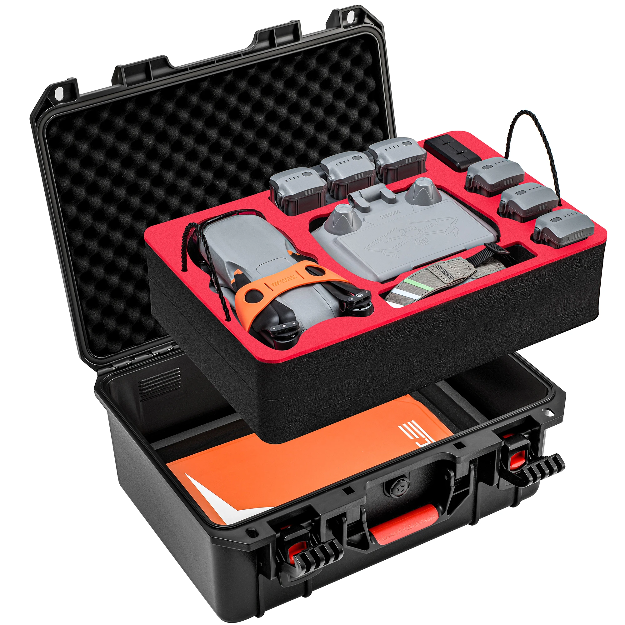 

STARTRC PHOTO Двухслойный водонепроницаемый жесткий кейс для DJI Air 3S Fly More Combo, контроллеров RC 2/RC/RC-N3/N2 и аксессуаров