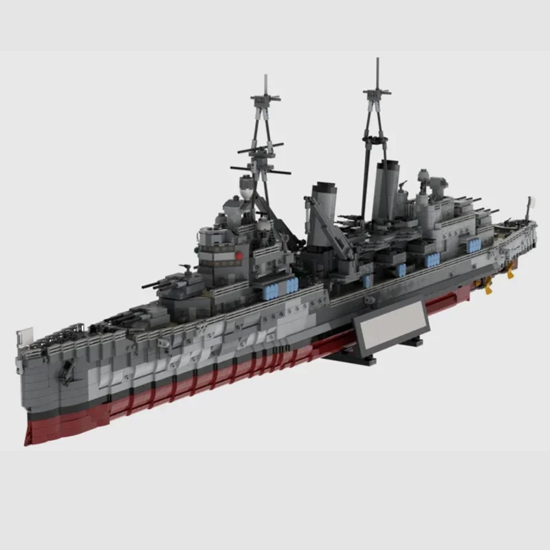 MOC-Briques de construction de bateau militaire, modèle HMS Belfast 1939, technologie WW2, nuits modulaires, cadeaux jouets pour enfants, ensembles de bricolage, assemblage