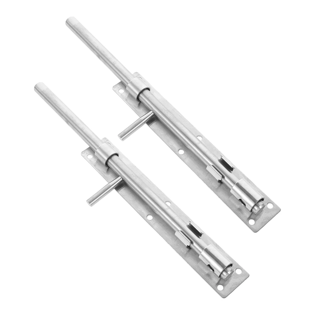 

2pcs Thickened Stainless Steel Door Latch Heavy Duty Slide Bolt Lock for Wooden Doors Bathrooms Bedroom Fade Resistant Sturdy