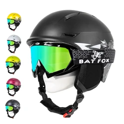 BAT FOX Casco da sci лыж rek шwyllм casco da snowboard da sci nero integrato da uomo Casco da sci invernale da neve per skateboard