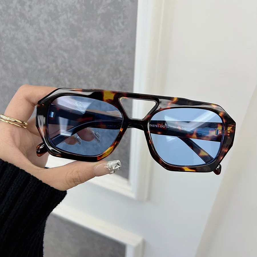 New Square Sunglasses Women Brand Designer Fashion Leopard Frame Sun Glasses Female Vintage Outdoor Shades Oculos De Sol image 2