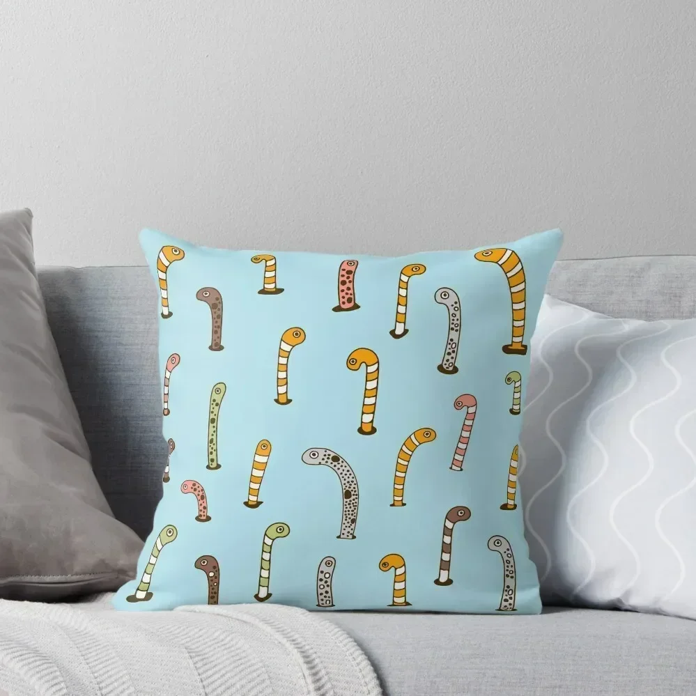 Garden eels Throw Pillow Couch Pillows Elastic Cover For Sofa Decorative Sofa Cushions Embroidered Cushion Cover pillow