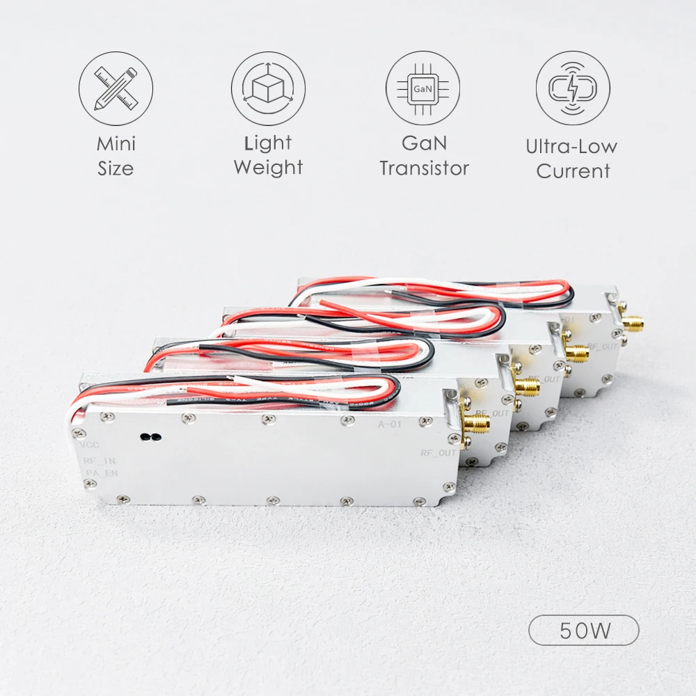 Imagem -03 - Módulo 50w rf Gan Lora Amplificador de Potência Amplificador de Baixa Frequência 100150m 110-160m 120-190m 230300m 300-360m 330-390m 410490mhz