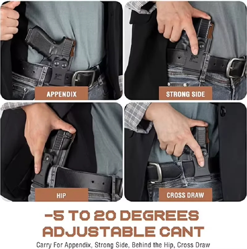 Glock17/19/43 SIG P365 Hellcat 1911 CZ P07 P09 P10C IWB Kydex Holster