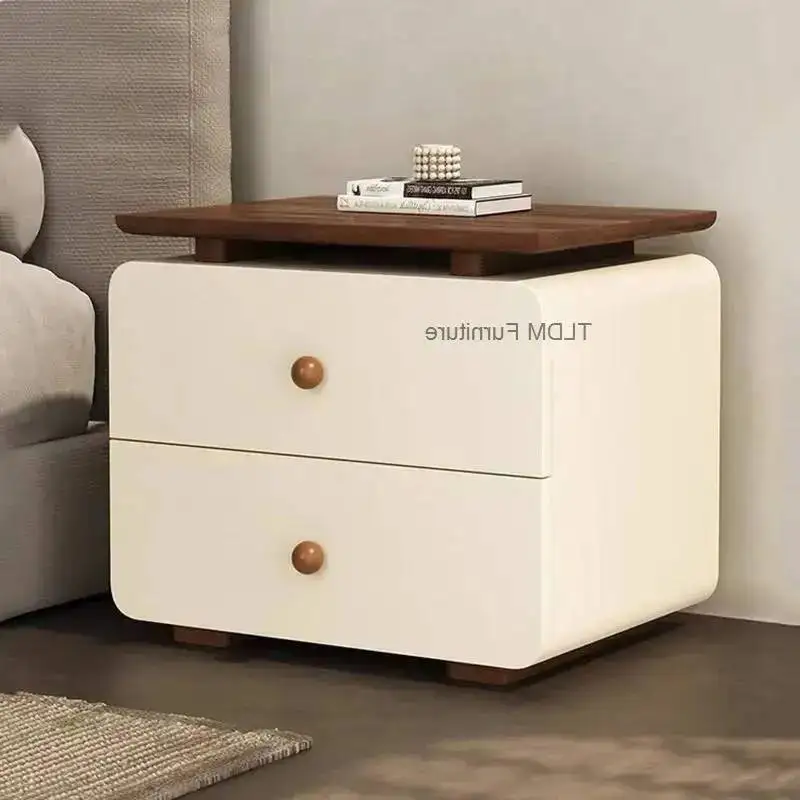 Noche Decorations Simple Nightstands  Rustic Movable Aesthetic Bedroom Nightstand Minimalist European Furniture Mesa De