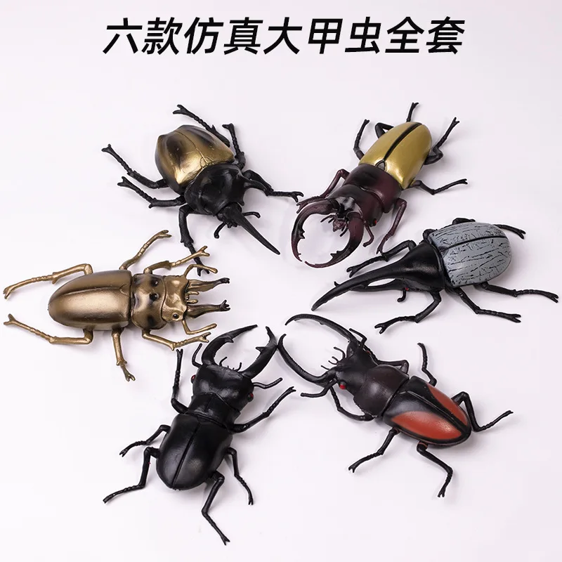 Realistic Insect Animals Model Longhornedbee Science Beetle Action Figures Dynastes Wild Insect Lifelike Insect Figurines