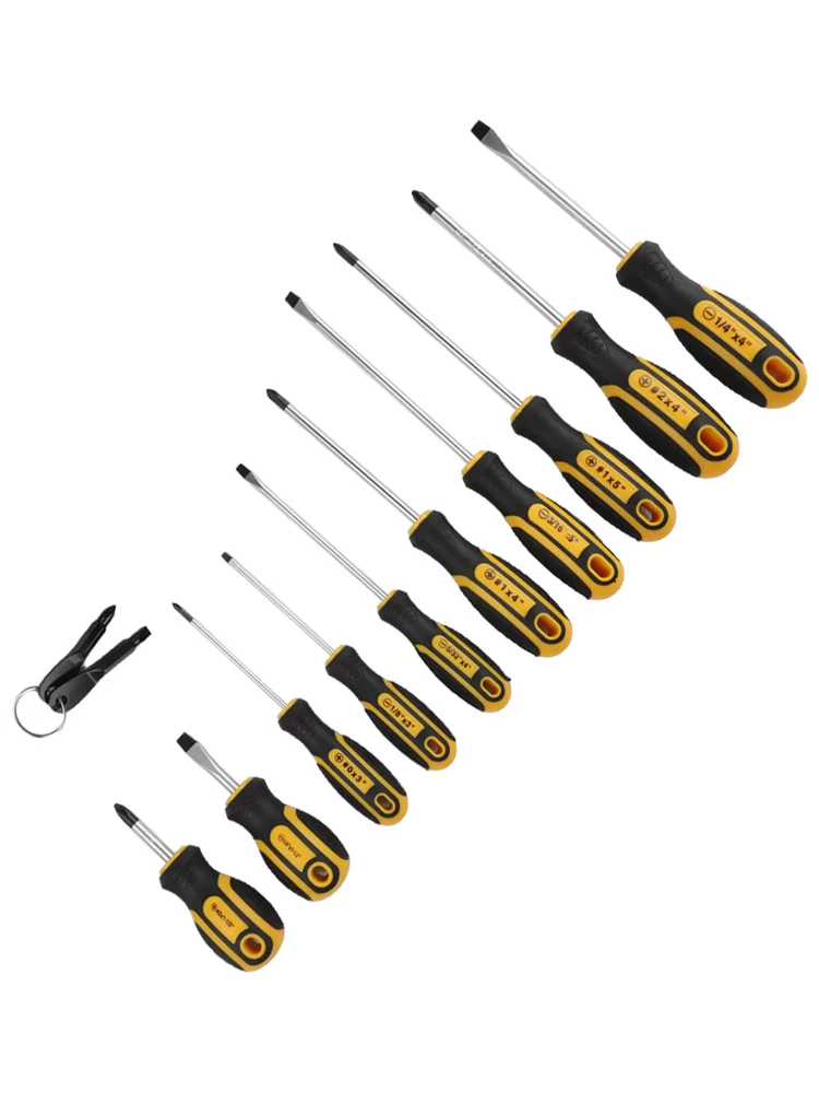 10-Piece Tool Set Magnetic Screwdriver Set Chromium Vanadium Steel Magnetic Tips For Household Use Tool Storage