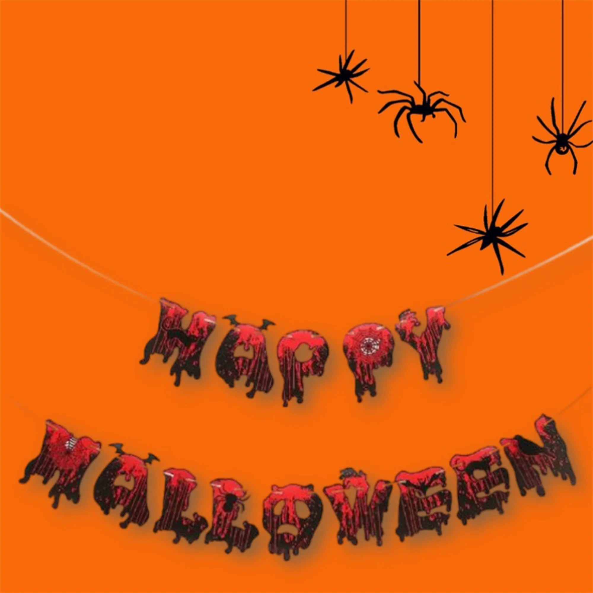 مجموعة لافتات الهالوين المخيفة للمدفأة وديكورات الحائط، علامات تعليق الهالوين السعيدة لحفلات المنزل المسكون