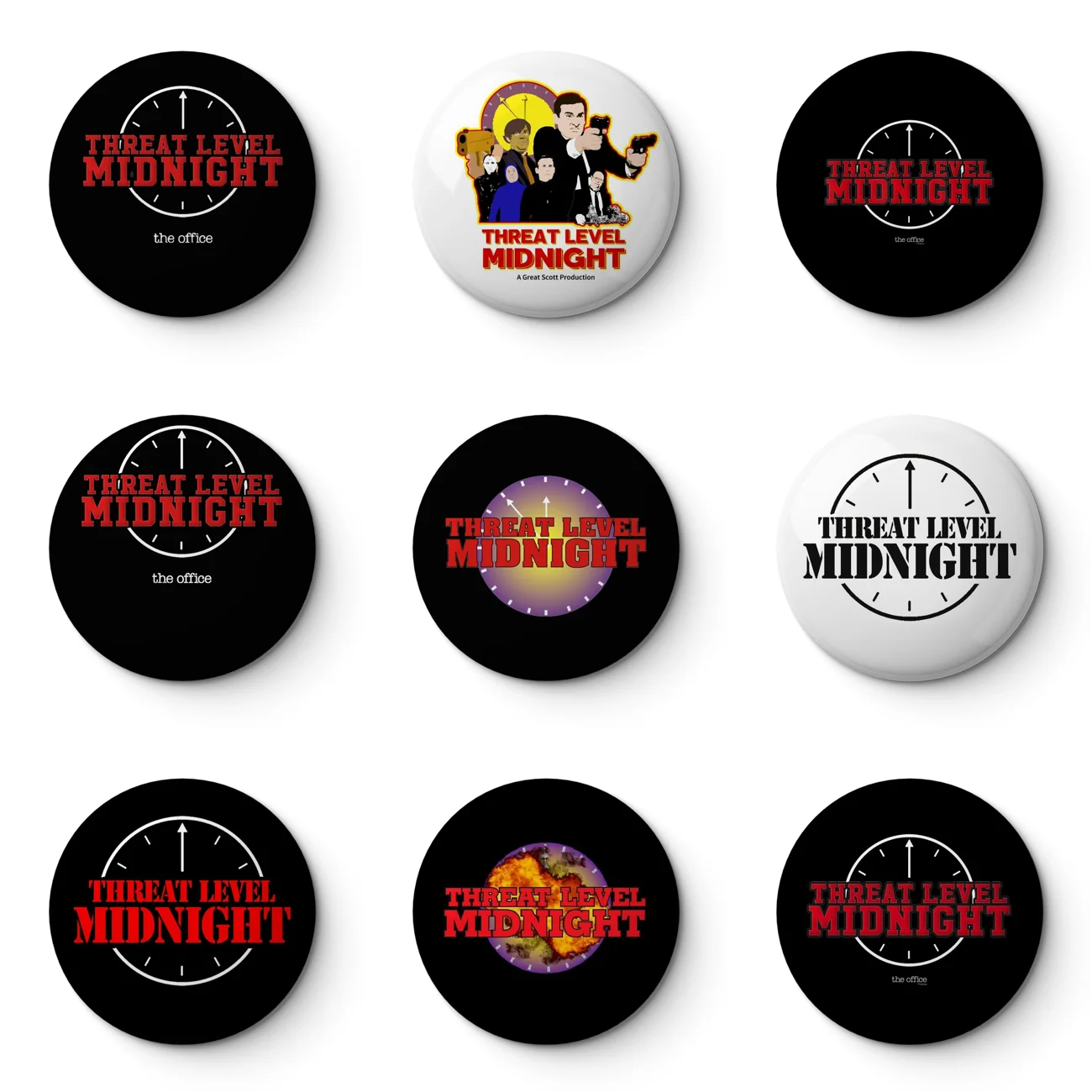 threat level midnight Soft Button Pin Customizable Metal Decor Women Jewelry Gift Cute Funny Hat Lover Lapel Pin