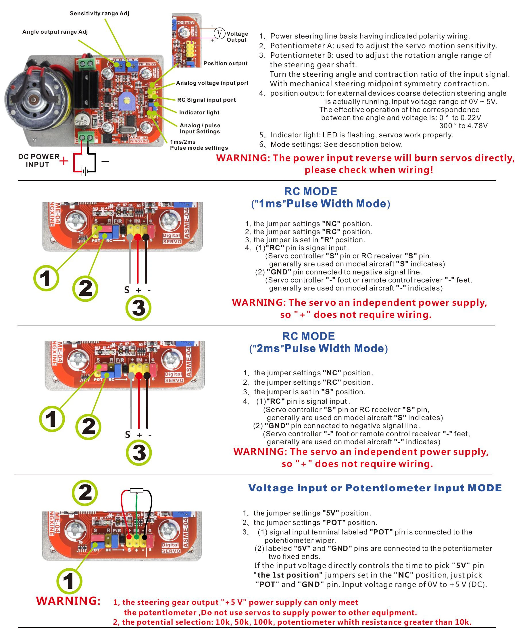 ASME-04B Digital Servo ditingkatkan torsi tinggi 300deg RC Servo DC12-24V 380kg.cm gigi baja untuk Robot mekanik besar