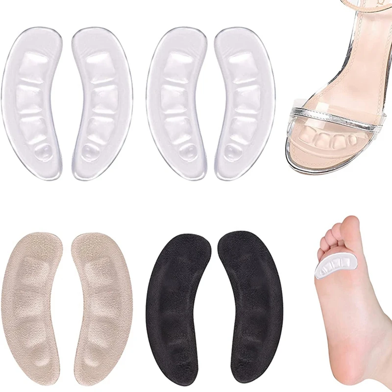 

Non-Slip Silicone Forefoot Pads Gel Soft for Women High Heel Pain Relief Insole Adjustable Heel Stickers Feet Protector Cushion