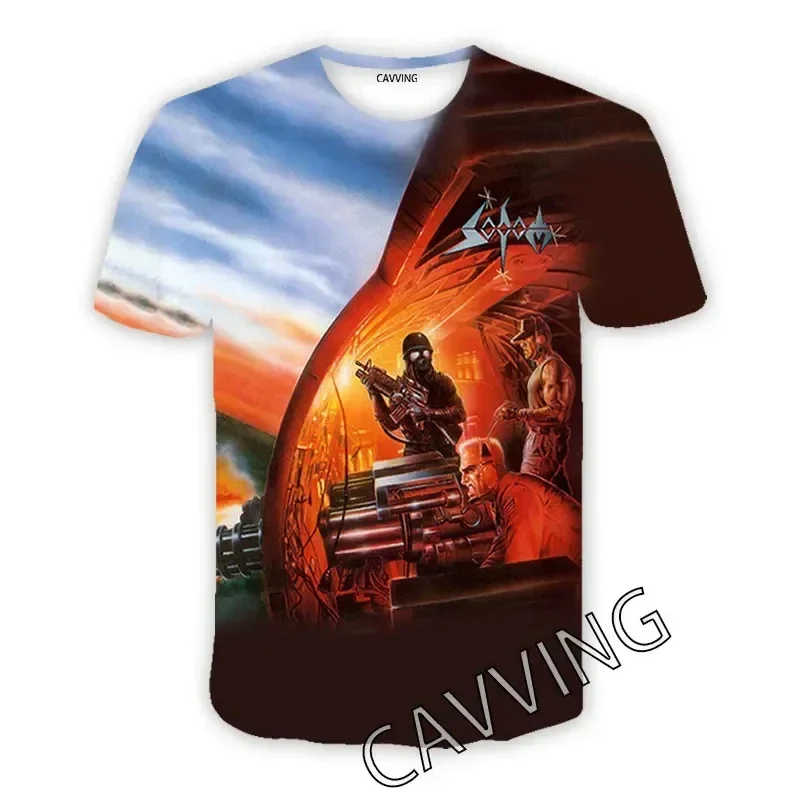 CAVVING 3D Printed  Sodom Band  Casual T-shirts  Hip Hop Tee Shirts Harajuku Styles Tops Clothing for Men/women