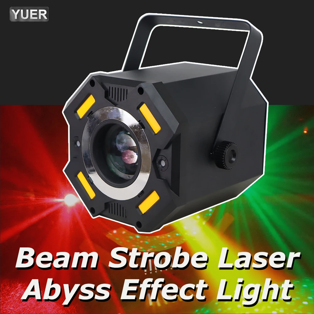 yuer luz efeito multifuncoes rgb feixe spot rg laser gold strobe 3d abyss dj disco musica indoor festa casamento novo 01