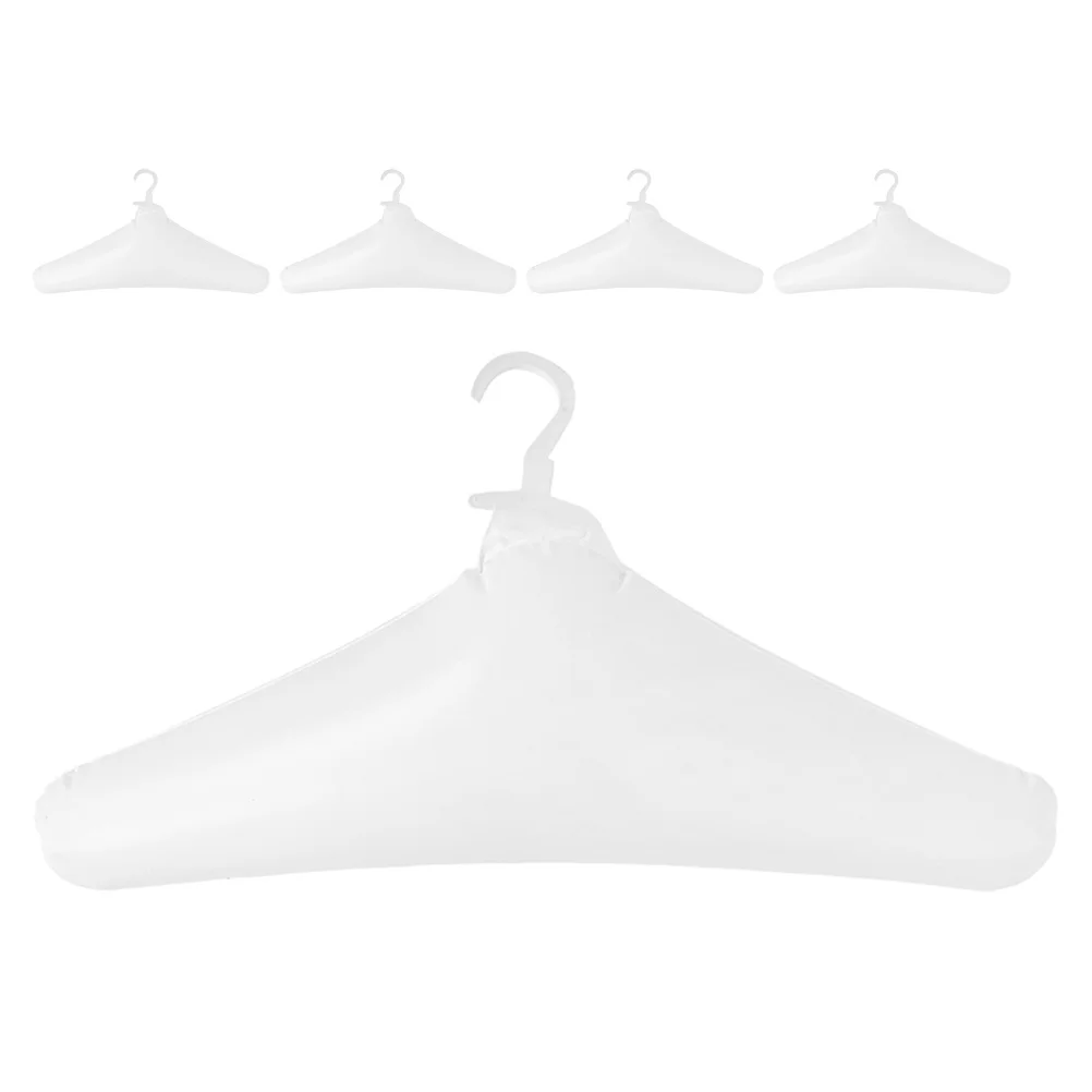 

5Pcs Portable Inflatable Hangers Travel Clothes Drying Rack Compact Design Multipurpose Use Camping Car Home Travel Hanger