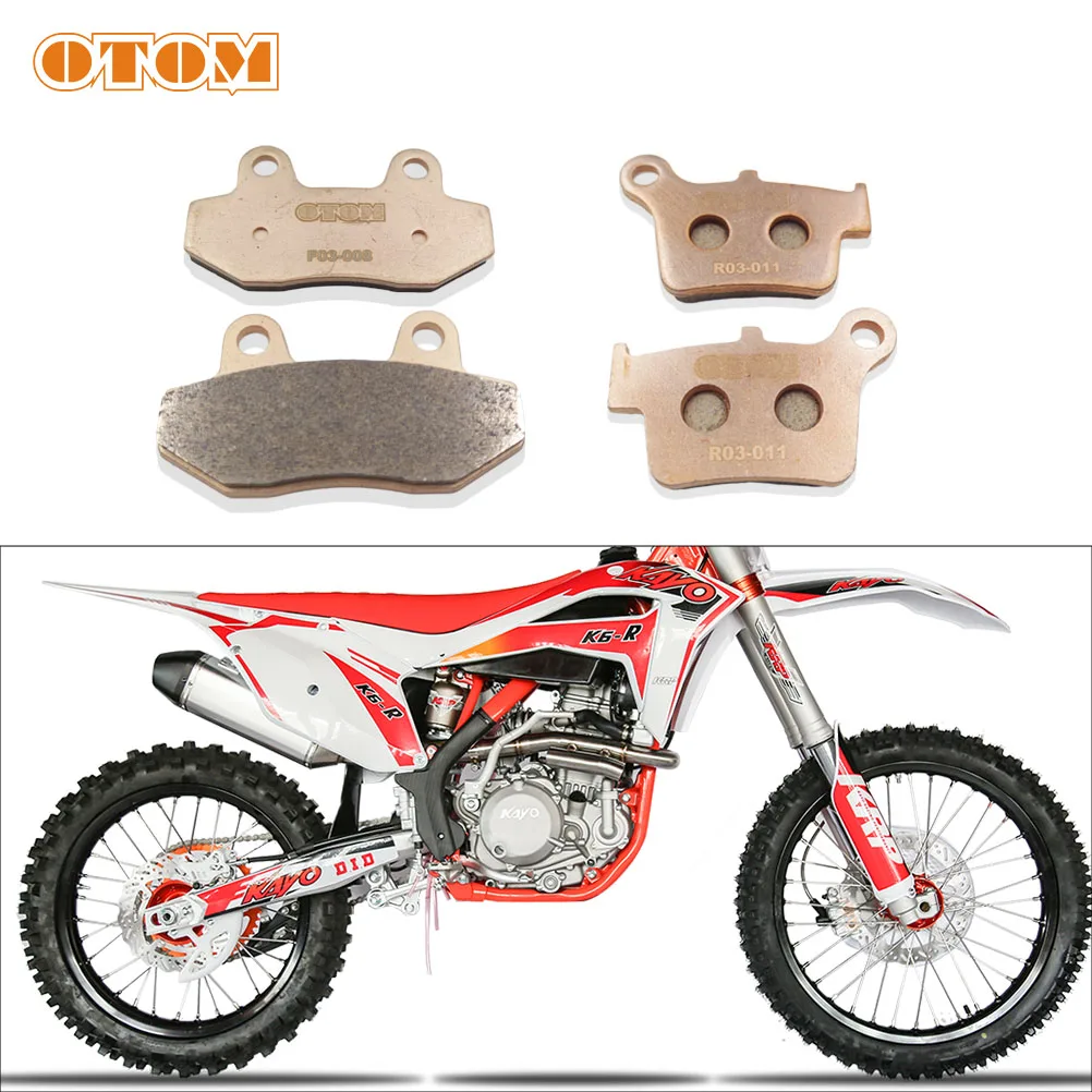 OTOM-pastilla de freno sinterizada de cobre, discos de zapata F03 de freno delanteros y traseros R03 para KAYO T4 T6 K6 GUIZUN MX6 KEWS K16 K18 X2