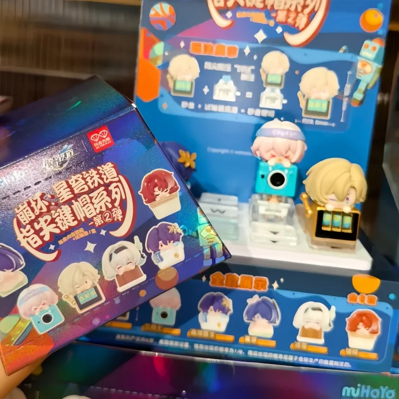 

Подлинная колпачок Mihoyo V2 Honkai Star Rail, штабелируемые фигурки, модная слепая коробка, игрушка, фигурка, украшение для рабочего стола, детский подарок, орнамент