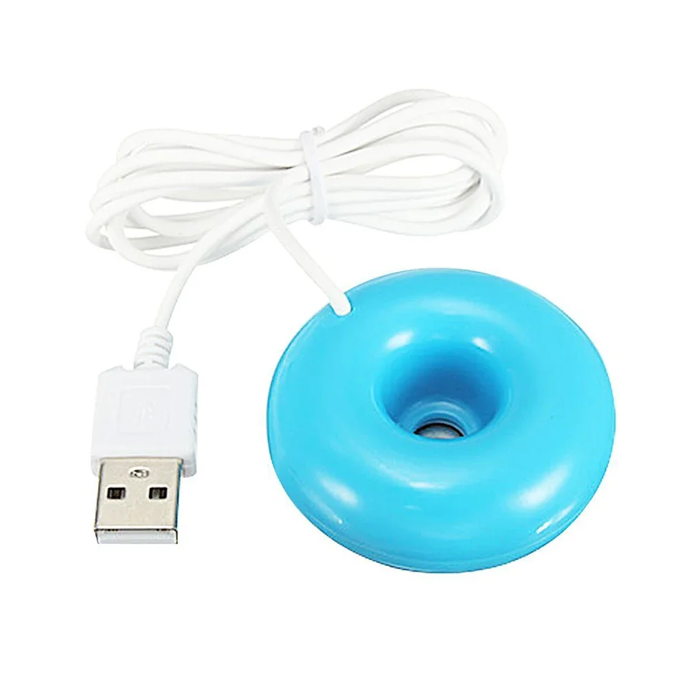 Donut Humidifier Mininature Portable Office Desktop Humidifier Round Air Diffuser For Home Desk Donut Style Steam Diffuser