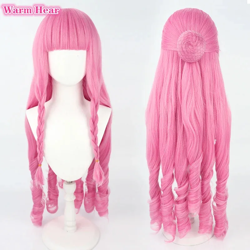 

Perona Synthetic Wig Anime Woman 80cm Long Pink Curly Hair Cosplay Wig Heat Resistant Hair Halloween Party Perona Wigs + Wig Cap