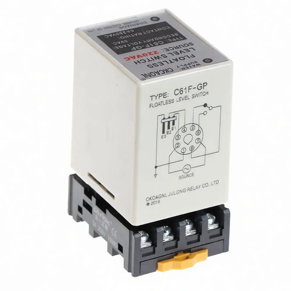 C61F GP Automatic Water Level Sensor Relay 220V Pump Switch For Industrial Tank Tower Fluid Control Automation Unit