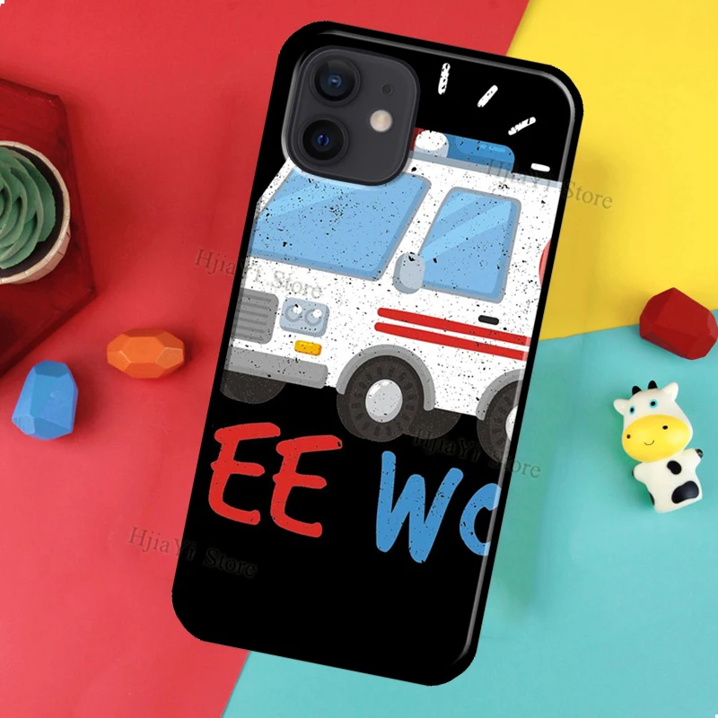 Paramedic Ambulance Wee Woo Cover For iPhone 16 15 13 Pro Max 12 Mini Plus X XR XS Max 11 14 Pro Max Phone Case