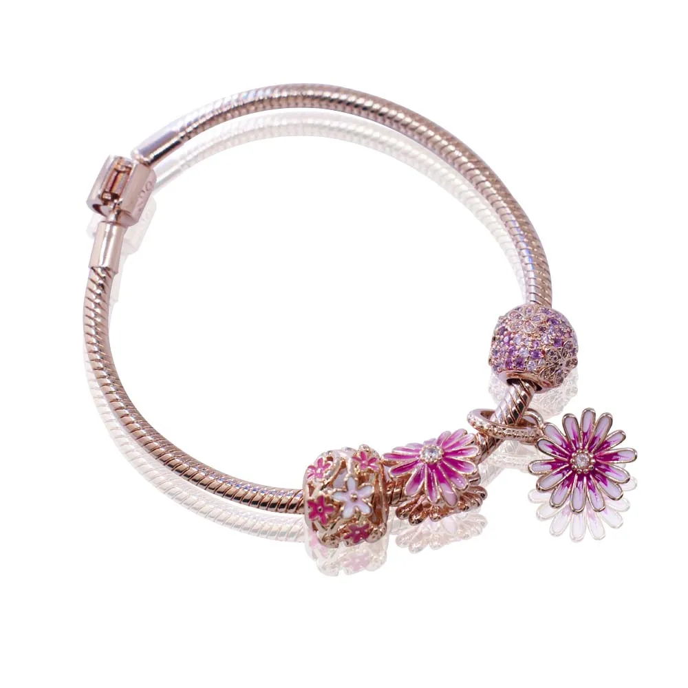 

2026 Bracelet Women's Bracelets 17-20CM Original 925 Fashion Love Family DIY Zircon Charms Bead Jewelry Party Daily Holiday Gift