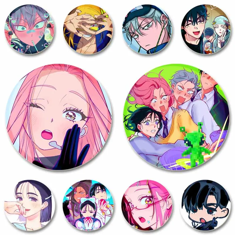 

Anime ALIEN STAGE Brooch IVAN TILL Sua Hyuna Luka Cartoon Cosplay Badges Lapel Pins Fashion Jewelry Accessories Gifts for Friend