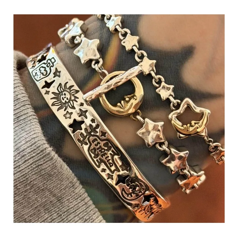 

"Star and Moon Legend" Star and Moon Bracelet New Personality Unique High-end Temperament Jewelry