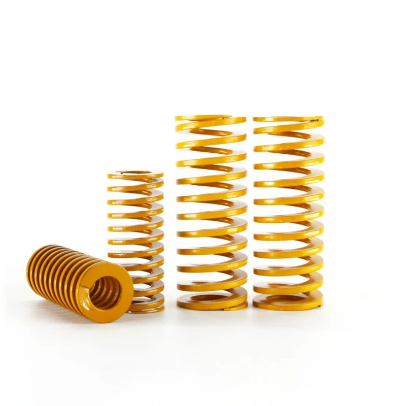 Creamily 2PCS Yellow Small Load Die Mold Spring Spiral Stamping Compression Springs Steel Outer Diameter=20mm Length=20-200mm