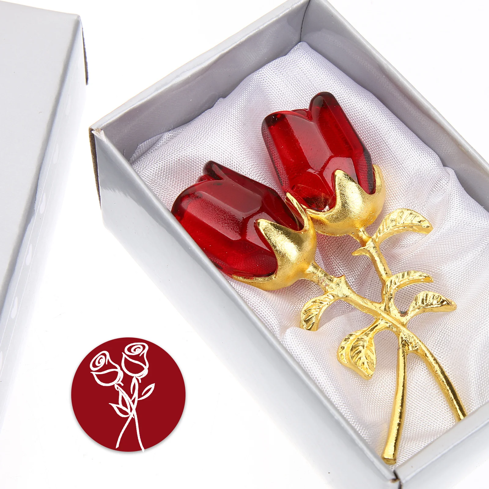 

Crystal Rose Flower Decoration for Wedding Valentine Anniversary Romance Party Home Decor Crystal Ornament Beautiful Charming