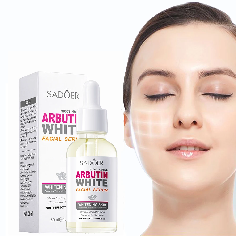 Nicotinamide Arbutin Whitening Essence Liquid Light Acne Print Moisturizing Brightening Skin Reduce Wrinkles Facial Essence 30ml