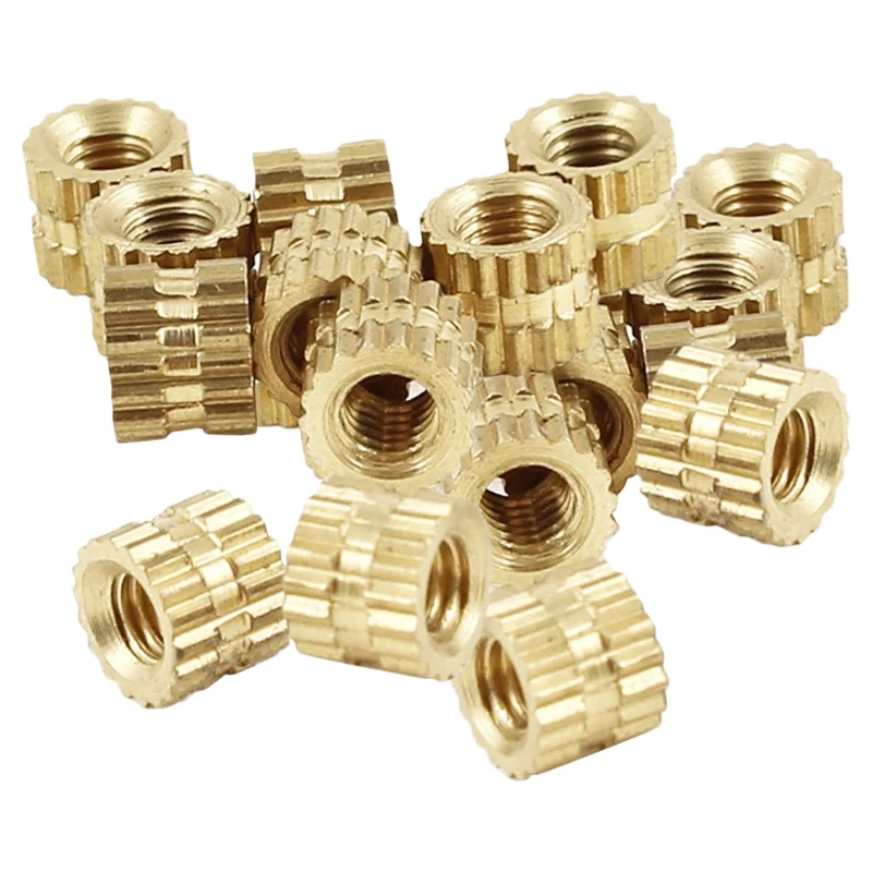 JHD 100 PZ M3 X 3 Mm Filettatura Femmina Ottone Zigrinato Inserto Filettato Dadi di Incorporamento e 100 PZ M2 X 3 Mm