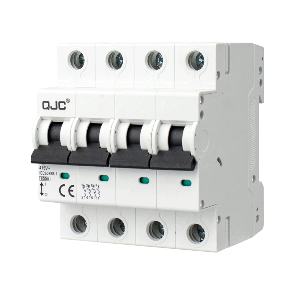 

QJC DC Miniature Circuit Breakers Solar PV MCB 12V 24V 48V 550V 1000V Main Switch 2P 4P 10A 16A 20A 32A 63A Battery Protector