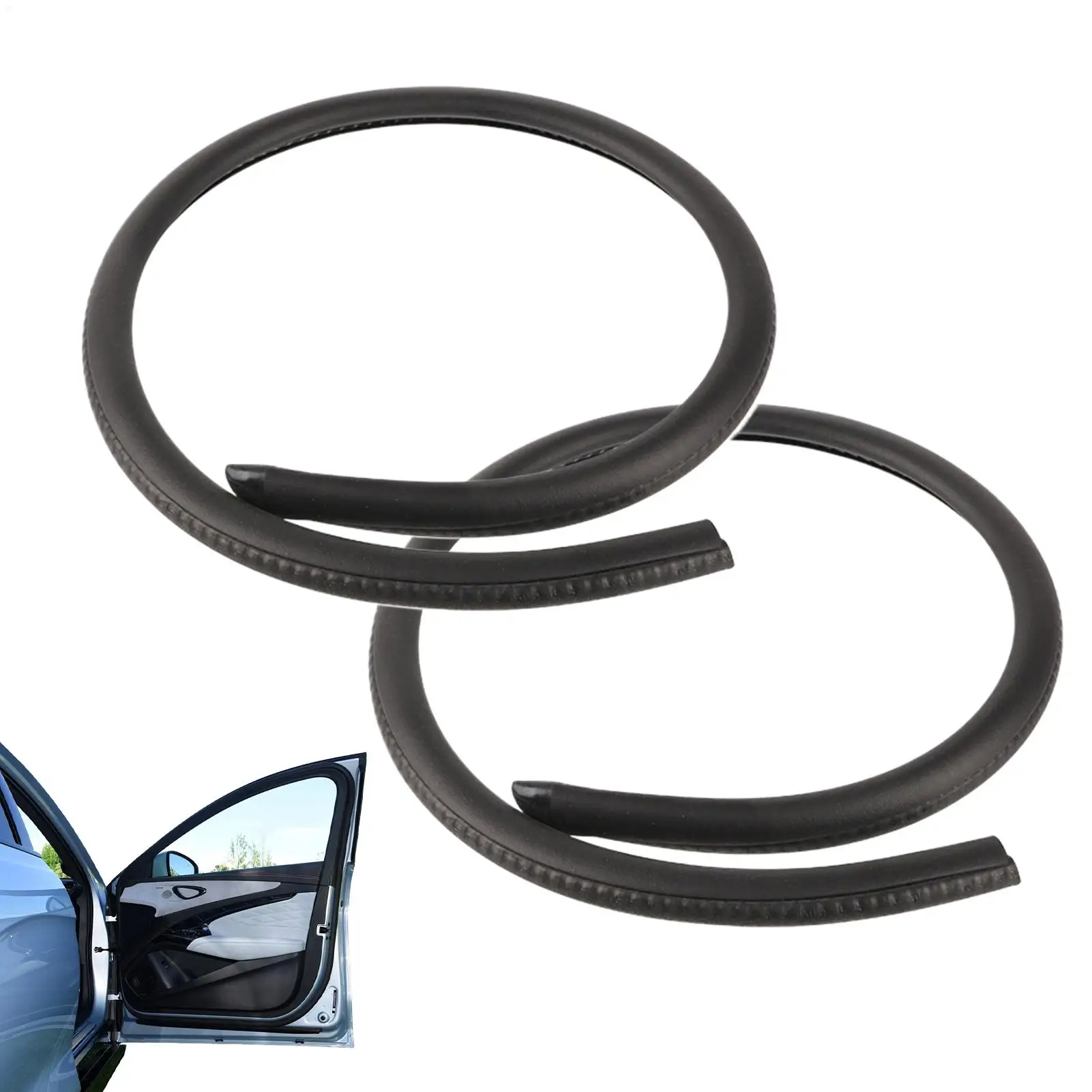 

2PCS Automotive B-pillar Sealing Strip Snap-Type Car Door Rubber Seal Strip Noise Reduction Modification Silent Rubber Strip