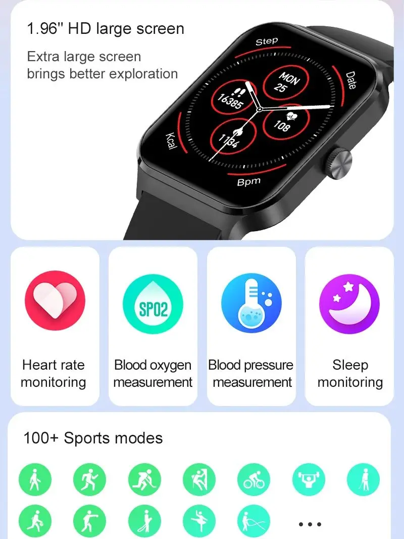 GTS 4 Smartwatch para Homens e Mulheres, Relógios de Fitness, Chamada Bluetooth, Oxigênio no Sangue, Monitor de Freqüência Cardíaca, Xiaomi, Android, IOS